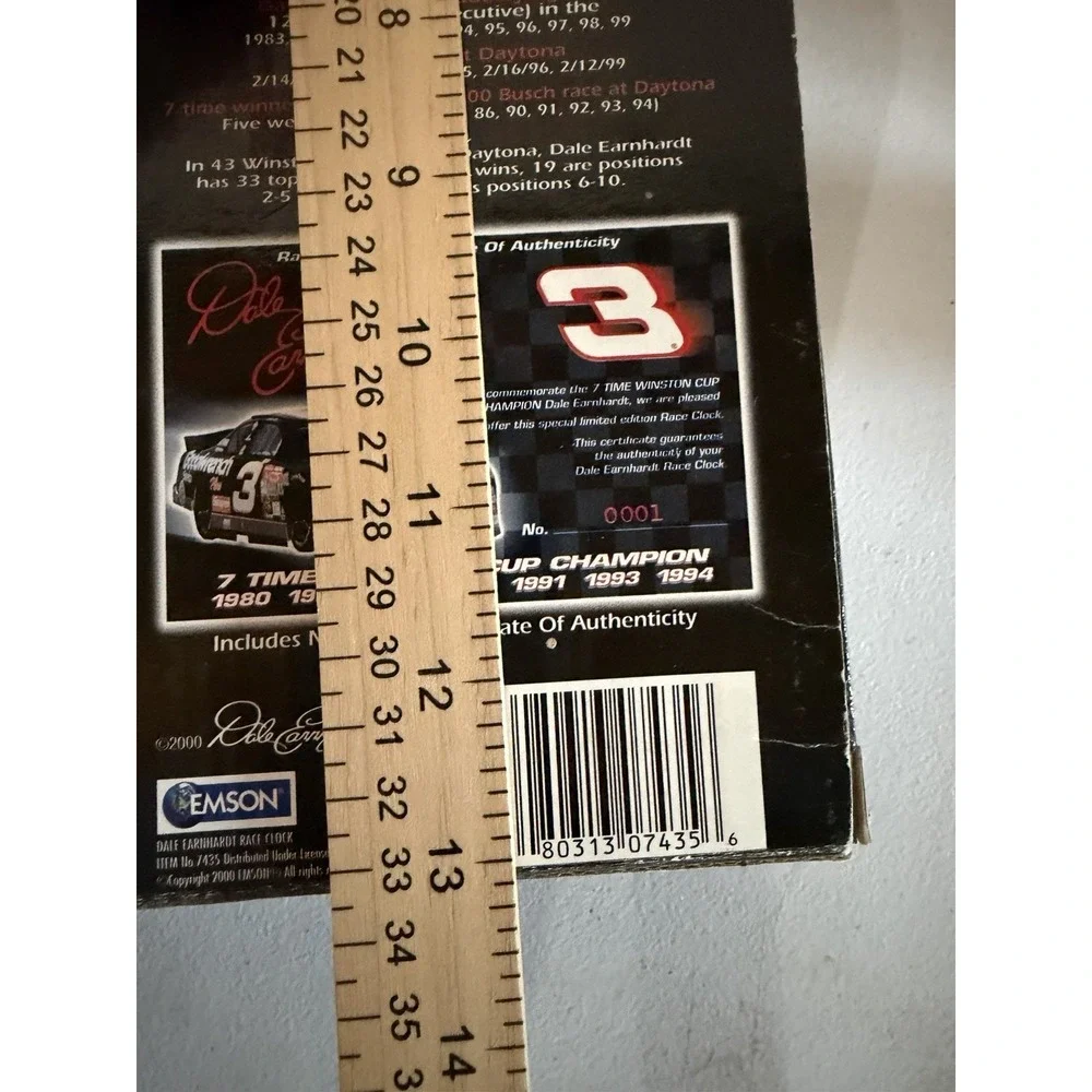 Dale Earnhardt #3 Race Clock Wall Clock Real Race Sounds Emson 7x Champion 2000